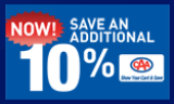 Save 10% off with CAA
